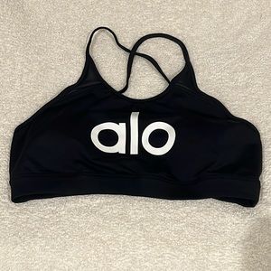 ALO Black Logo Bra